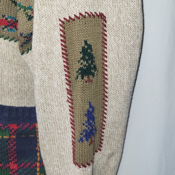 Woolrich Vintage Patchwork Cardigan Women's Size Large Winter Cozy Country - Picture 4 of 12